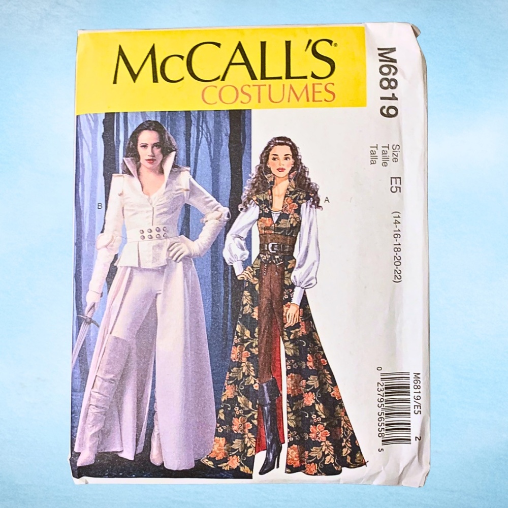 NEW McCalls M6819 Wheel of Time Wizard Costume Sewing Pattern UNOPENED